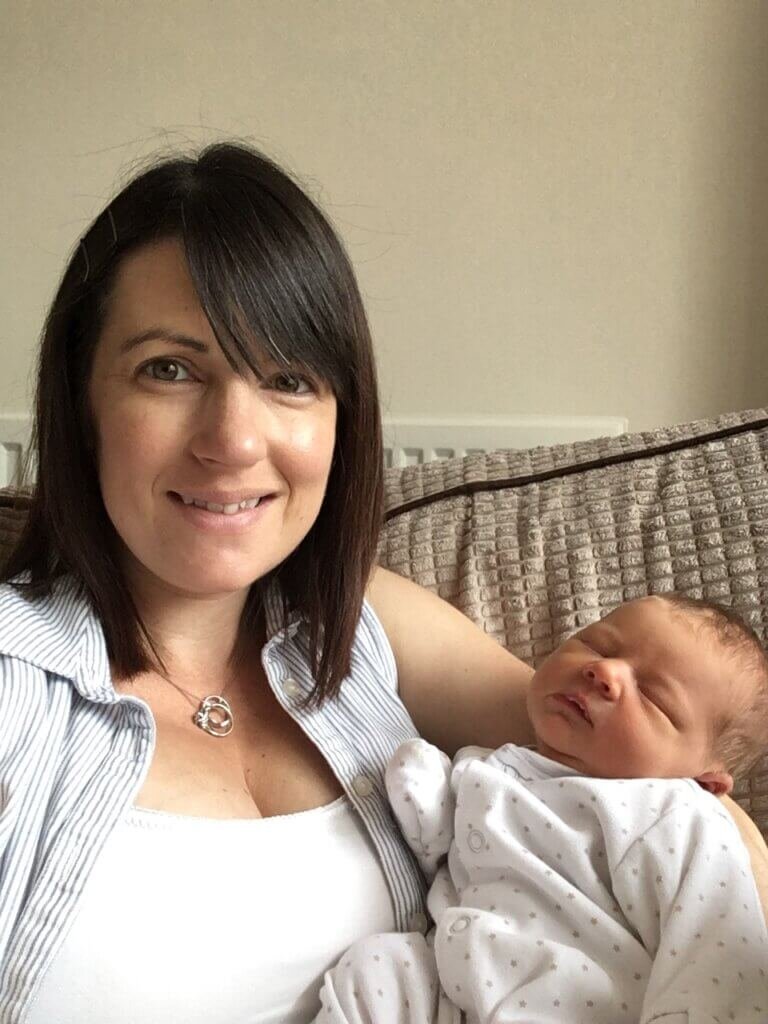 Cornwall and Devon Hypnobirthing antenatal instructor, Demelza, and her baby
