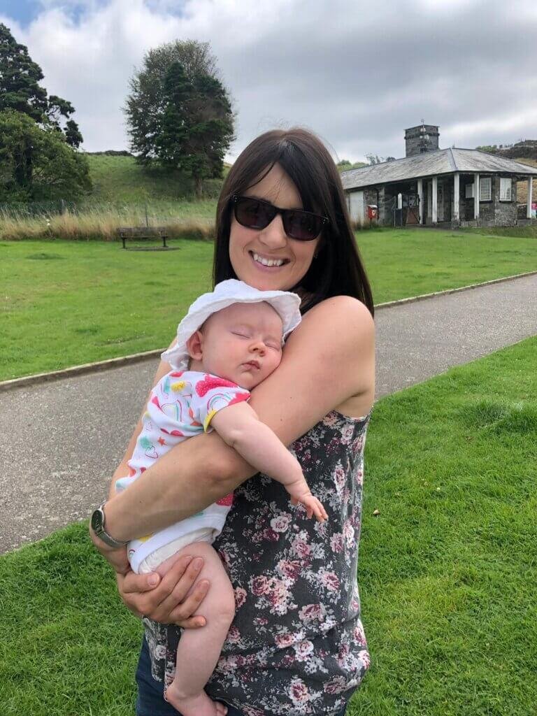 Hypnobirthing antenatal instructor Demelza and her baby in Launceston
